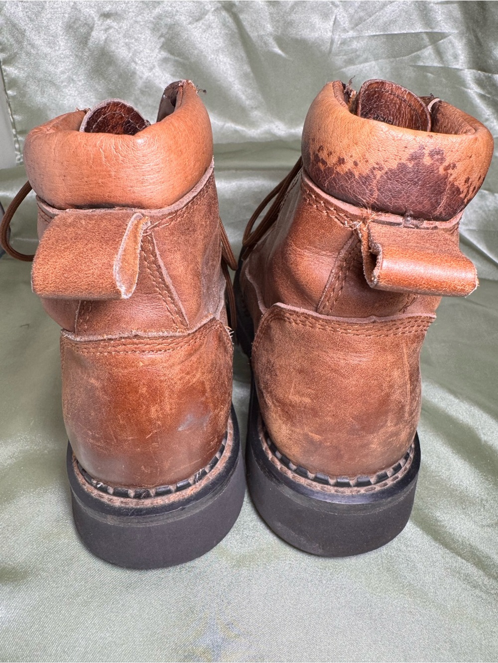 Justin Vintage Leather Lace Up Kiltie Roper Boots L0803 US Women's 6 - Picture 3 of 9